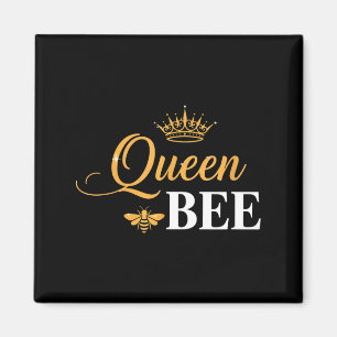 Queen bee crown script feminine nature insect love magnet