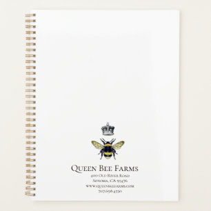Queen Bee Crown White Planner