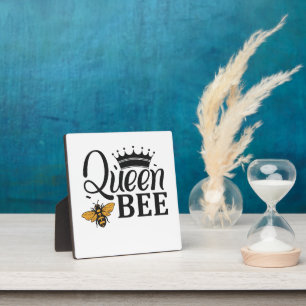 Queen Bee – Elegant Royal Crown and Honey Bee  Plaque