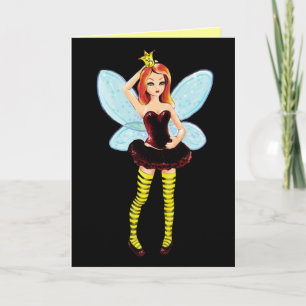 Queen Bee Fairy Birthday or Greeting card
