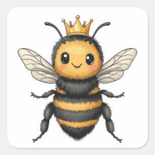 Queen Bee For Beekeepers And Bee Lovers Square Sticker