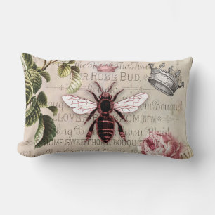 Queen Bee French Perfume Rose Bud Lumbar Cushion