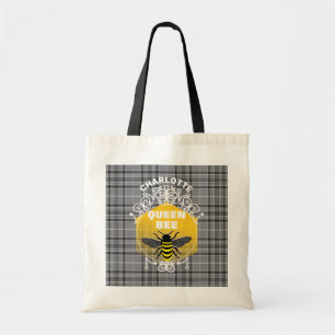 Queen Bee Funny Cute Girly Personalised Tote Bag