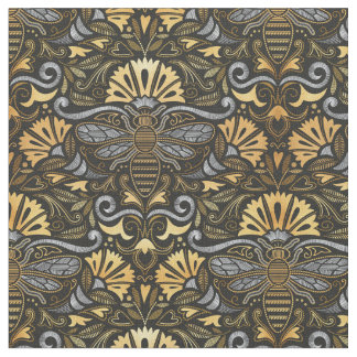 Queen bee garden // embroidery passementerie style fabric