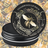 Queen Bee Gold Ornate Frame Beeswax Lip Balm