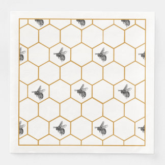 Queen Bee & Honeycomb Napkins