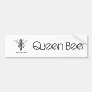 Queen Bee Illustration Bug Insect Bumper Sticker