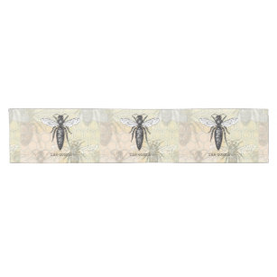 Queen Bee Illustration Bug Insect Short Table Runner