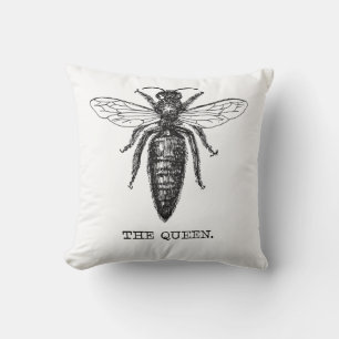 Queen Bee Illustration Classic Drawing Cushion