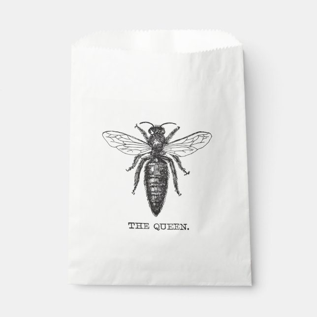 Queen Bee Illustration Classic Drawing Favour Bag (Front)