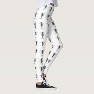 Queen Bee Illustration Classic Drawing Leggings