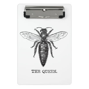 Queen Bee Illustration Classic Drawing Mini Clipboard