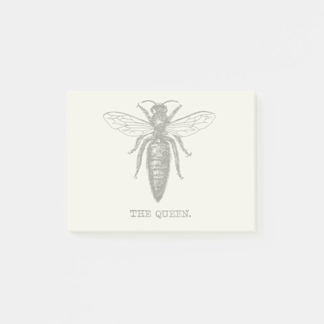 Queen Bee Illustration Classic Drawing Post-it Notes (Front)