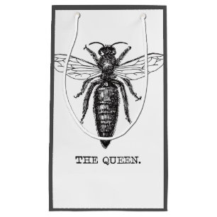 Queen Bee Illustration Classic Drawing Small Gift Bag