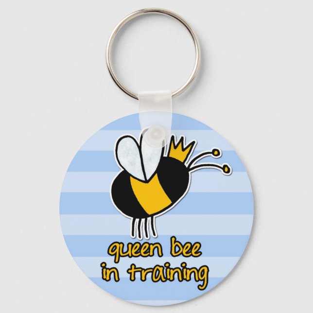 queen bee in training key ring (Front)