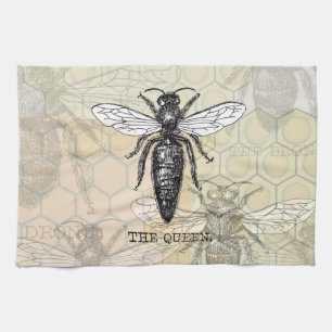 Queen Bee Insect Bees Honey Beehive Tea Towel