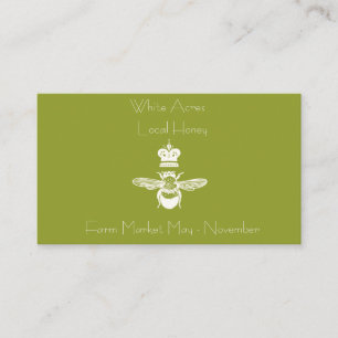 Queen Bee Local Honey Business Card