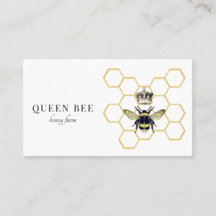 Queen Bee Logo Honeybee Beekeeper Business Card