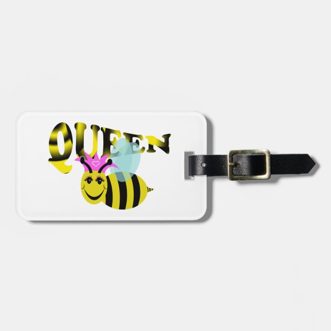 queen bee luggage tag (Front Horizontal)