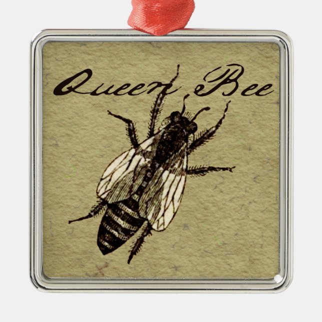 Queen Bee Metal Ornament (Front)