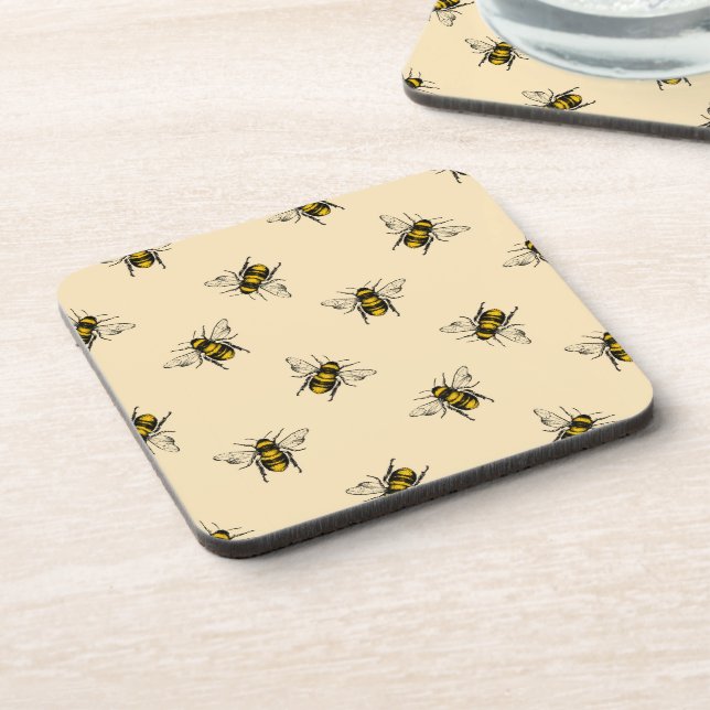 Queen Bee Pattern Coaster (Left Side)