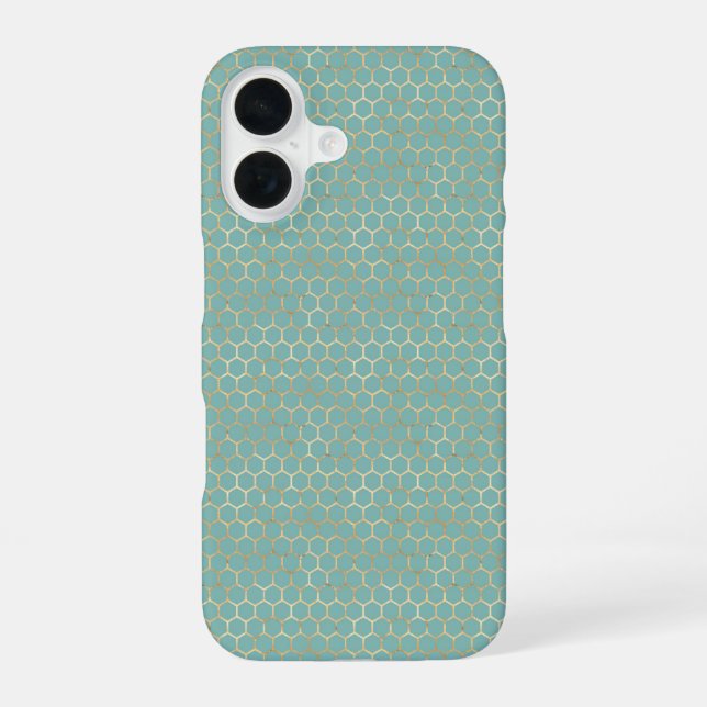 Queen Bee Pattern  iPhone 16 Case (Back)