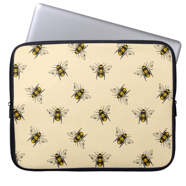 Queen Bee Pattern Laptop Sleeve (Front)