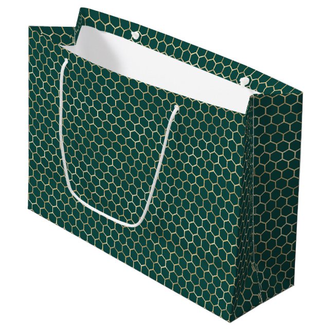 Queen Bee Pattern  Large Gift Bag (Front Angled)
