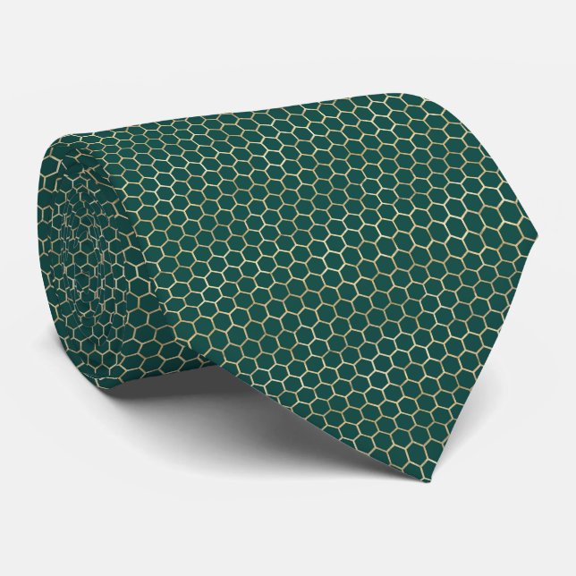 Queen Bee Pattern  Tie (Rolled)