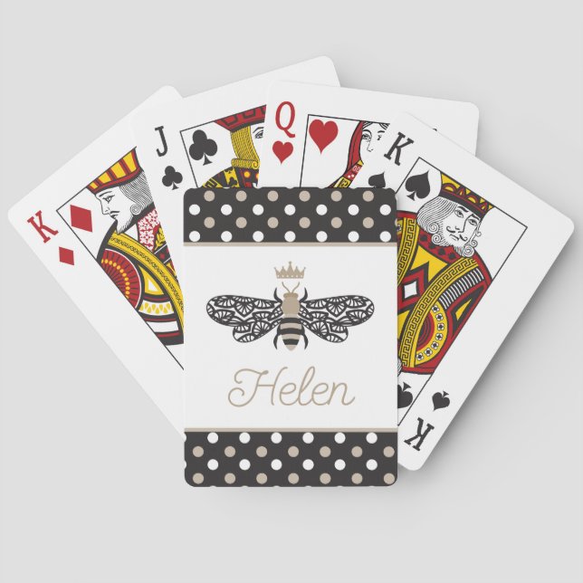 Queen Bee Personalised Playing Cards (Back)