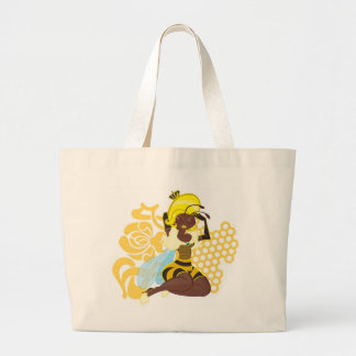 Queen Bee Pin Up Large Tote Bag