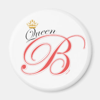 Queen Bee Pink Black Gold Crown Magnet
