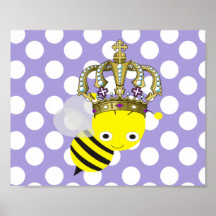 Queen Bee Polka Dot Frameable Poster