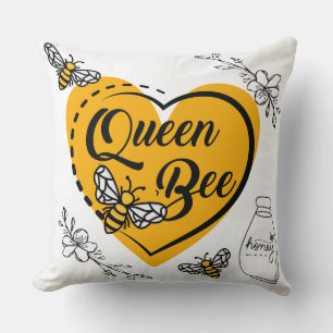 queen bee quote  cushion