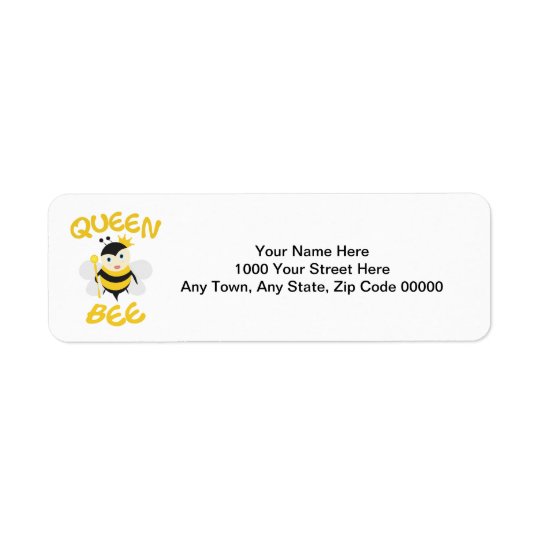 Queen Bee Return Address Label