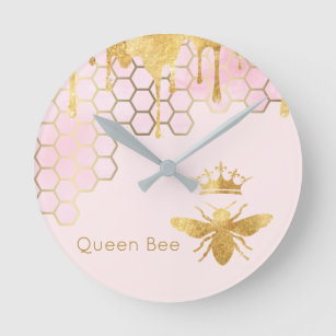 queen bee round clock