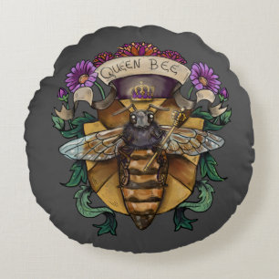 Queen Bee Royal  Round Cushion