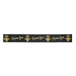 QUEEN BEE SATIN RIBBON BLACK