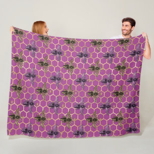Queen Bee Series Design 5 Fleece Blanket
