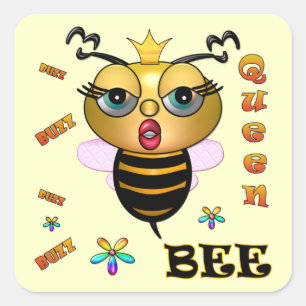 Queen Bee Square Sticker