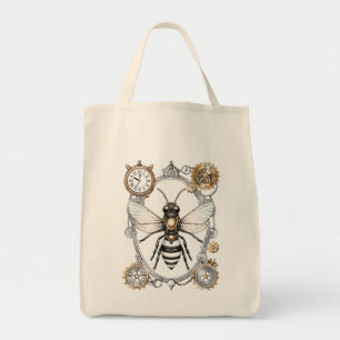 Queen bee steampunk bee tote bag