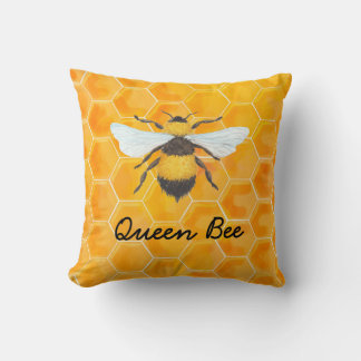 Queen Bee Throw Pillow