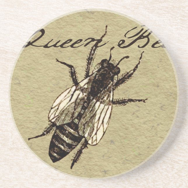 Queen Bee Wildlife Flying Bug Insect Coaster (Front)