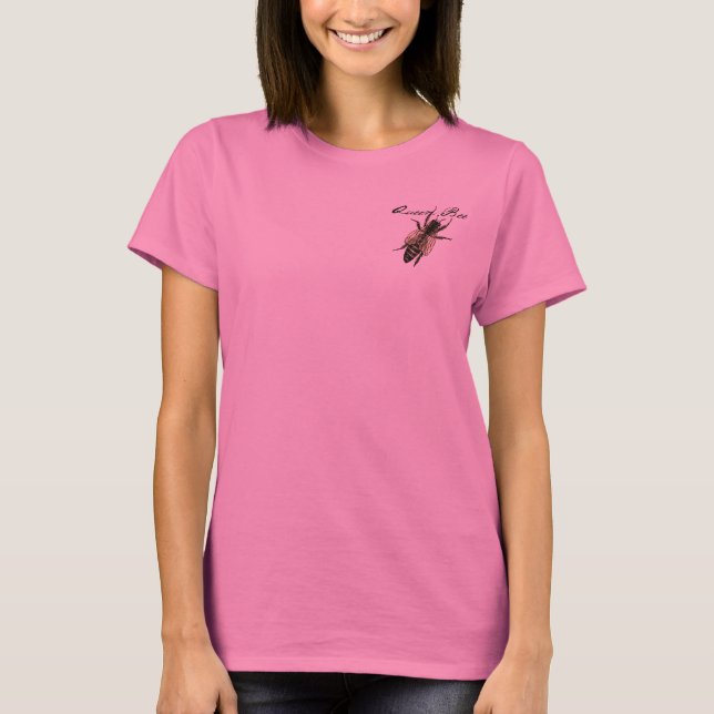 Queen Bee Wildlife Flying Bug Insect T-Shirt (Front)