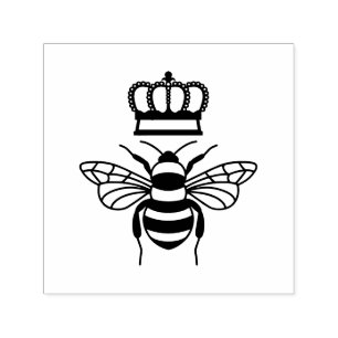 Queen Bee With Crown Image Only Self-inking Stamp