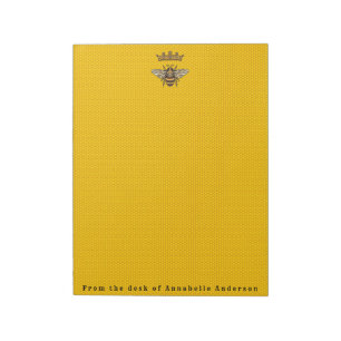 Queen Bee with Crown Personalise Notepad