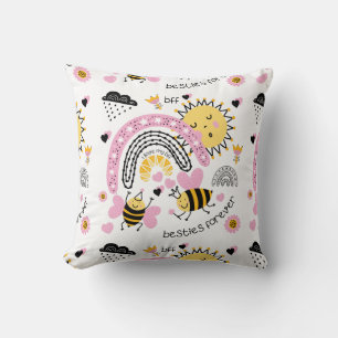 Queen Bees Best Friends Forever Cute BFF Girls Cushion