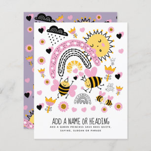 Queen BEES Cute BFF, Baby Girl, Girly Gifts Pink