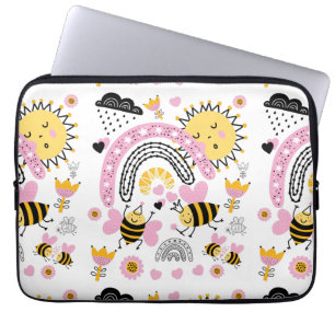 Queen BEES Cute BFF, Baby Girl, Girly Gifts Pink Laptop Sleeve