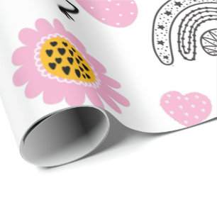 Queen BEES Cute BFF, Baby Girl, Girly Gifts Pink Wrapping Paper